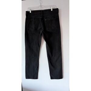 H&M Mens Straight Regular Fit Denim Size 32x32 Black Button Fly Jeans Casual Y2K